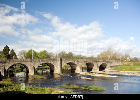 UK Wales Powys Builth Wells Brücke über den Fluss Wye Stockfoto