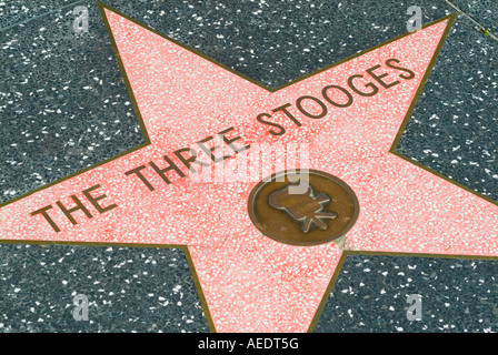 Sterne auf Hollywood Walk of Fame in Los Angeles Kalifornien/USA Stockfoto