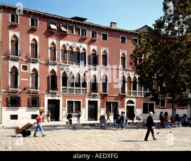 Palazzo Soranzo Campo San Polo, Venedig Stockfoto
