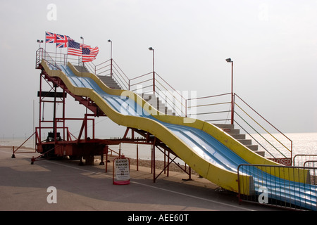 Festplatz Folie mit Union Jack und Stars stripes Flaggen Stockfoto