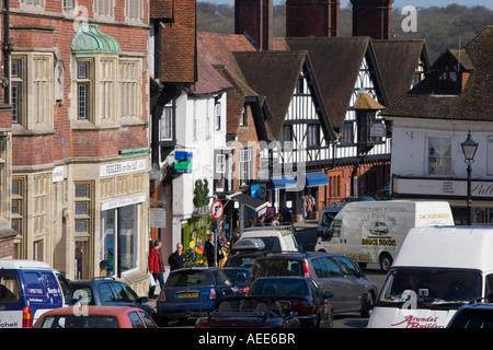 Die geschäftige Stadt-Zentrum in Arundel West Sussex Stockfoto