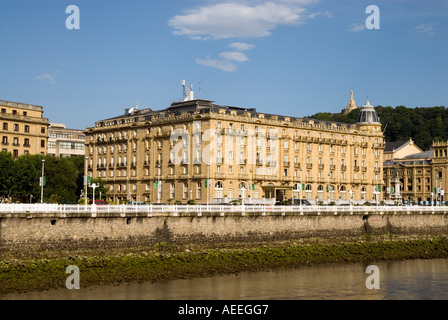 Hotel Maria Cristina am Ufer des Rio Urumea, San Sebastian, Spanien Stockfoto