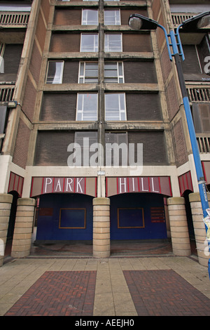 Eingang Park Hill Estate Sheffield Stockfoto