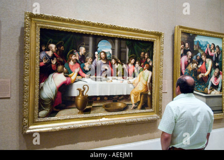 Das letzte Abendmahl von Juan de Juanes an das Museo del Prado, Madrid, Spanien Stockfoto