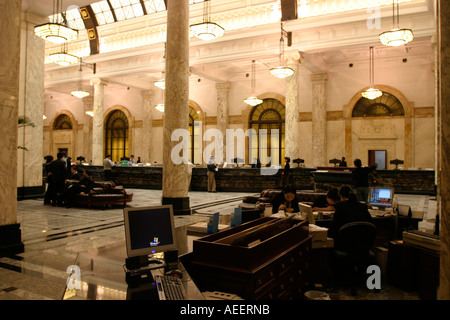 Shanghai China Interieur der alten Hong Kong und Shanghai Bank auf den Bund, abgeschlossen im Jahre 1921 symbolisiert europäischen Wirtschaftsmacht Stockfoto