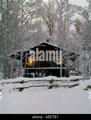 Snowbound Privathaus im berühmten Skigebiet Sun Valley in Idaho Stockfoto