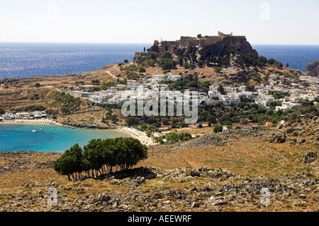 Tempel der Athena Lindos Rhodos Stockfoto