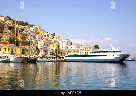 Hafen von Symi Griechenland Stockfoto