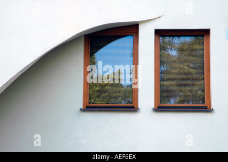 Detail der kubistischen Stilhaus auf Kovarovicova Straße Villa Rasinovo Prague Czech Stockfoto