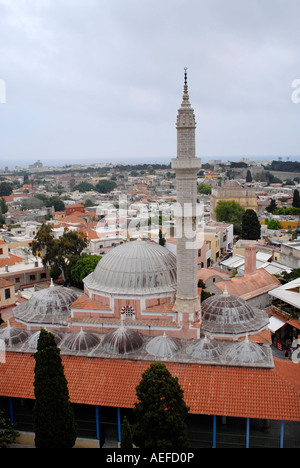 Überblick über die Moschee Suleyman Altstadt von Rhodos in Rhodos Griechenland Stockfoto