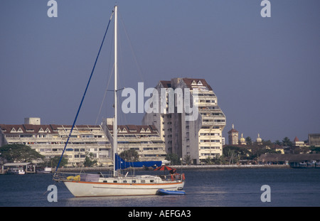 Ansicht nach Ernakulam Cochin Harbour Kerala Indien Stockfoto