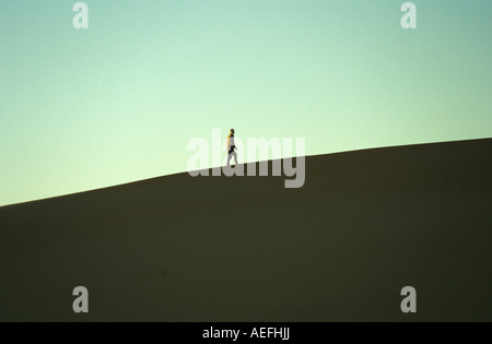 Tuareg im Tadrart Acacus Wüste Sahara Libyen Stockfoto