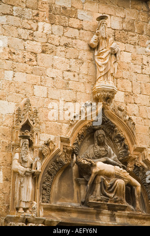 Portal der Franziskanerkirche Stadt Dubrovnik Kroatien Stockfoto