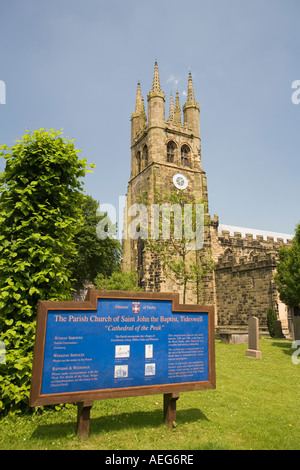 Derbyshire Tideswell Johannes Baptisten Kirche die Kathedrale des Peak District Stockfoto