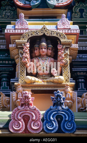 Gopuram Detail Minakshi Tempel Madurai Indien Stockfoto