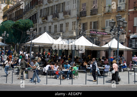 Piazza Yenne Cagliari Sardinien Italien Stockfoto