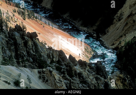 Yellowstone-Nationalpark Yellowstone River Wyoming USA Stockfoto