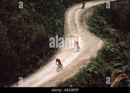 Todesstraße - Yungas Boliviens Stockfoto