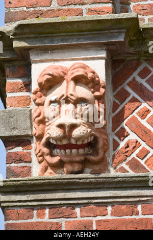 Lustiger Löwe Skulptur Graft Stadhuis, Rathaus Nord-Holland Niederlande 1613 Stockfoto