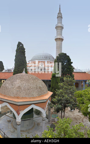 Die Süleyman-Moschee-Altstadt von Rhodos in Rhodos Griechenland Stockfoto