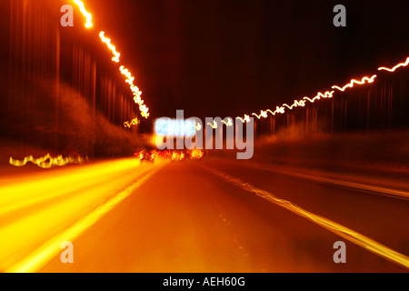 Umzug schnell auf der Autobahn Stockfoto