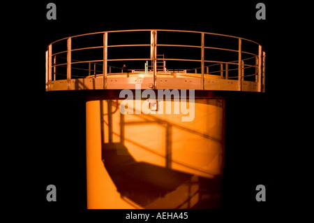 Nacht-Bild mit dem Übergang auf die Kentish flats Windpark vor Whitstable Kent Stockfoto