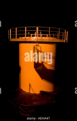 Nacht-Bild mit dem Übergang auf die Kentish flats Windpark vor Whitstable Kent Stockfoto