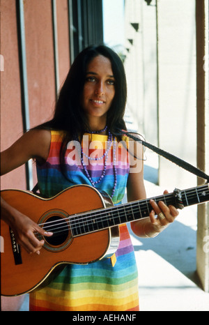 Folk-Sängerin JOAN BAEZ U.S. über 1965 Stockfoto