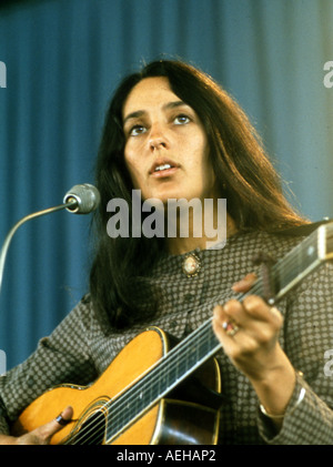 Folk-Sängerin JOAN BAEZ U.S. über 1966 Stockfoto