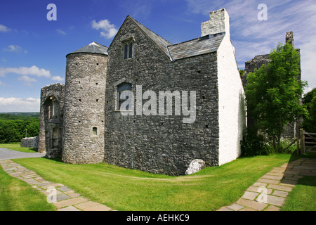 Oxwich Burg Gower Halbinsel in der Nähe von Swansea West Glamorgan South Wales Großbritannien GB UK Stockfoto