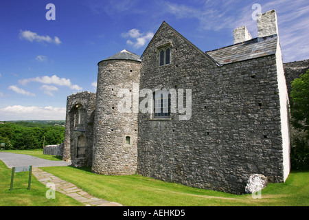 Oxwich Burg Gower Halbinsel in der Nähe von Swansea West Glamorgan South Wales Großbritannien GB UK Stockfoto