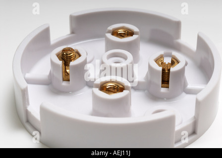 weiße "20 Amp' '250 Volt' elektrische Anschlussdose Stockfoto