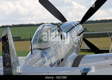 North American P51D Mustang Jagdflugzeug von Weltkrieg zwei Luftfahrt Flugzeuge restauriert Stockfoto