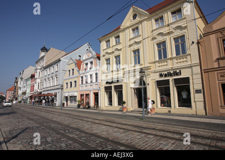 Historische Gebäude am Altmarkt Stadt Cottbus Deutschland Stockfoto