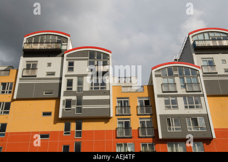 Modernes Wohnen im Greenwich Millennium Village Greenwich Halbinsel London SE10 England HOMER SYKES Stockfoto