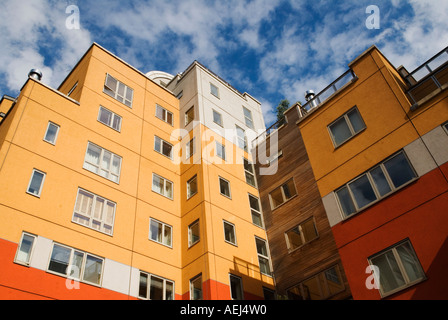 Modernes Wohnen im Greenwich Millennium Village Greenwich Halbinsel London SE10 England HOMER SYKES Stockfoto