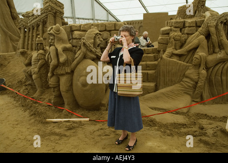 Sandskulpturenfestival Brighton East Sussex England 2006 2000er Jahre Großbritannien HOMER SYKES Stockfoto