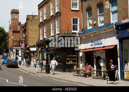 High Street, Hampstead Dorf London NW3 England HOMER SYKES Stockfoto
