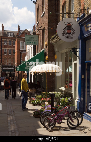 Flask Walk gleich an der High Street, Hampstead Village London NW3 England 2006 2000s HOMER SYKES Stockfoto