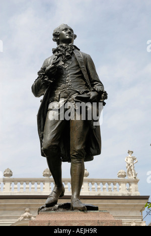 Goethe-Denkmal an der ruhiges, Leipzig, Sachsen, Deutschland Stockfoto