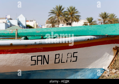 Fischerboot San Blas in Castillo del Romeral, Gran Canaria, Spanien Stockfoto