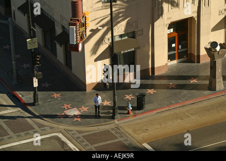 Die Sterne auf "Walk of Fame" in Hollywood Los Angeles Kalifornien Vereinigte Staaten von Amerika USA Stockfoto