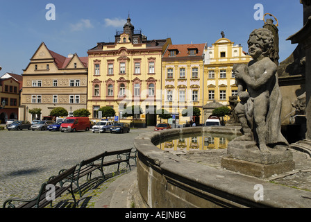 Historischen Stadtplatz von Chrudim, Böhmen, Tschechische Republik Stockfoto