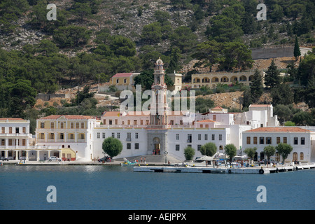 Kloster Panormitis auf der Insel Symi in der Nähe von Rhodos, Griechenland, Europa Stockfoto