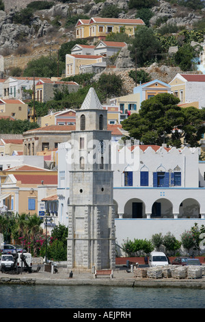 Die Insel Symi in der Nähe von Rhodos, Griechenland, Europa Stockfoto