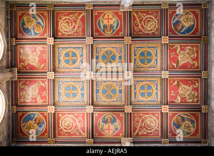Bemalte Decke - Ely Kathedrale - Cambridgeshire Stockfoto