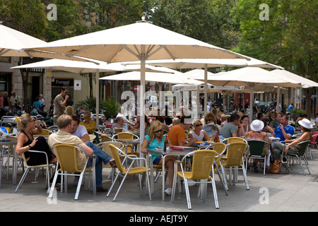 Sidewalk Café, Paseo del Born, Viertel Born, Barcelona, Katalonien, Spanien Stockfoto