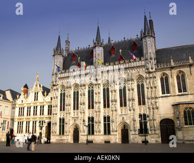 Das Rathaus, Brügge, Flandern, Belgien Stockfoto