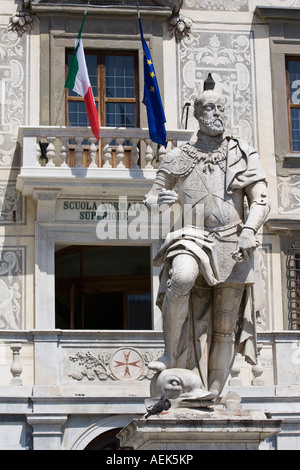 Cosimo ich de Medici Statue Palazzo della Carovana Scuola Normale Superiore Pisa Toskana Italien Stockfoto