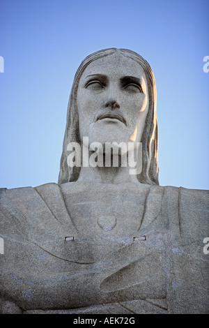 Potrait Corcovado Christus Erlöser in Rio De Janeiro Brasilien Stockfoto